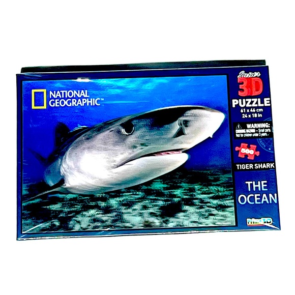 National Geographic Other - National Geographic 3D Tiger Shark Puzzle - Blue